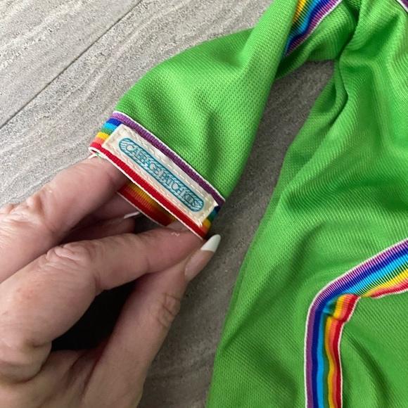 2 Vintage Cabbage Patch Doll Green Rainbow Jumpsuit Poseable Bendable Gymnastic - Picture 2 of 4